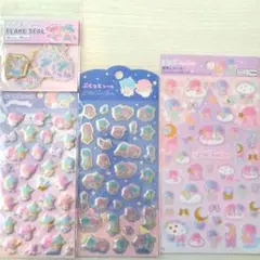 リトルツインスターズ ぷっくりシール シール ４枚　キキララ