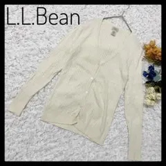 希少✨ カシミヤ混 L.L.Bean ニットカーディガン Vネック ホワイト