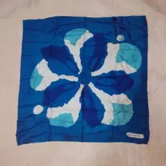 Christian Dior クリスチャンディオール スカーフ 花柄 ブルー 大