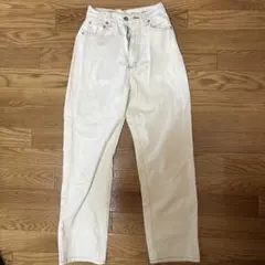 GRL ホワイト ストレートデニム XS
