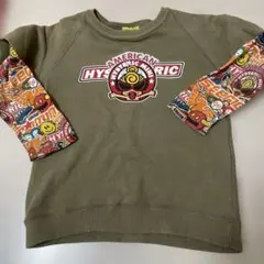 HYSTERIC MINI トレーナー 120cm オリーブ　重ね着風