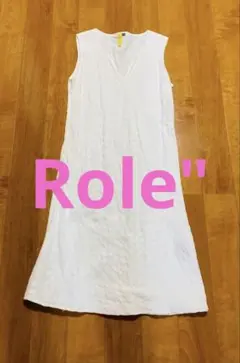 Lolë ノースリーブワンピース ホワイト　大きめ