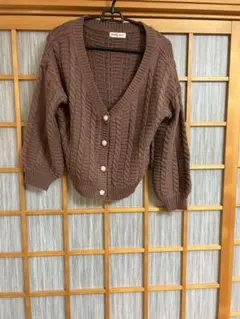 Healthy Karen ブラウン ケーブルニット 長袖