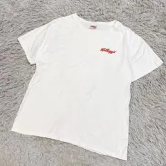ケロッグ kelloggs Tシャツ　ビッグプリント　オーバーサイズ　ホワイト