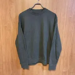 【良品計画】無印良品　トレーナー　スウェット　シンプル　濃いグレー　Lサイズ