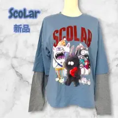 【ScoLar】スカラー レイヤード風 ロンT ウサギ モンスター ポップ　新品のサムネイル