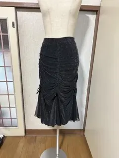 社交ダンス用グリッターラッフルスカート
