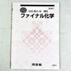 即購入・解答用紙付き⭕️ 河合塾 2025 高3・卒 ファイナル化学 直前講習のサムネイル