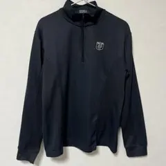 PEARLY GATES パーリーゲイツ 長袖ハイネックシャツ ハーフジップ 黒