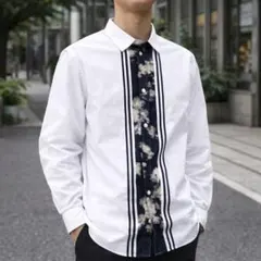 GIANNI VERSACE メッシュ 橙 シャツ 46 総柄のサムネイル