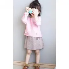 女の子 長袖 ニットカーディガン セーター 二点セット 遊び着 通学 普段着
