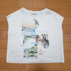 Bershka 半袖Tシャツ ホワイト フォトプリント Sのサムネイル