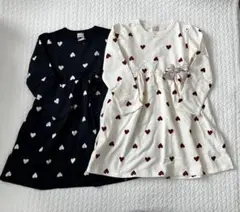 petitmain ハート ワンピース 120 セット 双子