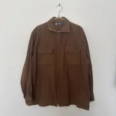 古着　ジップシャツ　シャツジャケット　上着アウター
