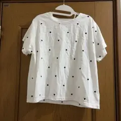 ハート柄 半袖Tシャツ ホワイトのサムネイル