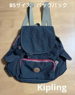 【中古品】Kipling ネイビー リュック レディース　バックバックのサムネイル