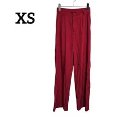 イージーパンツ 【XS】 レッド　ワイドパンツ　カジュアル