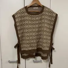 サマンサモスモス　サイドリボンニットベスト