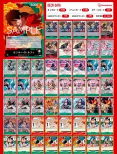 赤緑ルフィ　パラレル　デッキまとめ売り 赤緑ルフィ【ver1.0】{-} [デッキ販売]