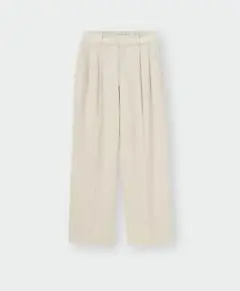 新品　GU タックワイドパンツ XL　アイボリー