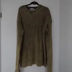 FOREVER 21 オリーブグリーン リブ編みセーター