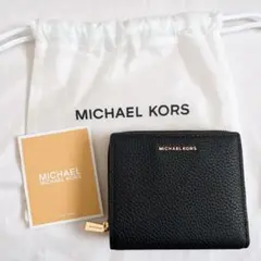 マイケルコース ビルフォールド ジップアラウンド ウォレット スモール ブラック