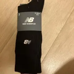 new balance 黒ソックス 24-26cm 3足セット