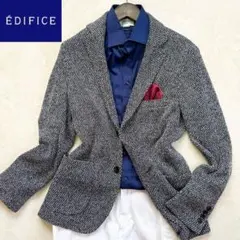 【未使用級】ベレスト エディフィス 網目状 カラミ織り ニット ジャケット L