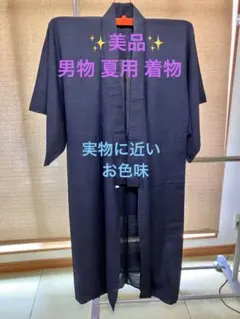 D945 本場夏物大島紬 夏着物 正絹 極美品 - メルカリ
