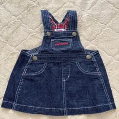 mikiHOUSE デニムサロペット　スカート　80