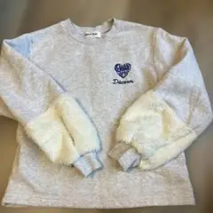 グレー フリース袖 トレーナー
