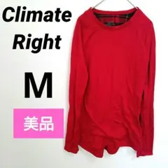 美品✨ClimateRight【М】赤長袖 ユニセックス　シンプル　チェック