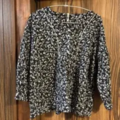 美品　PepparPeppar 花柄七分袖シャツ