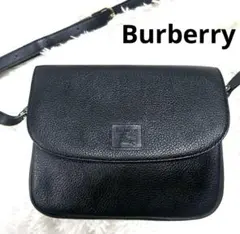 バーバリー　ヴィンテージ　レザー　ショルダーバッグ　ノバチェック　ベージュ