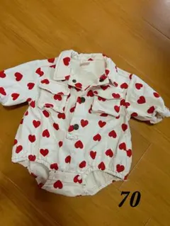 ハート柄ロンパース 70サイズ