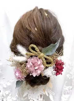 65 成人式　結婚式　卒業式　浴衣　髪飾り　ヘアアクセサリー　ヘアドレス　金箔