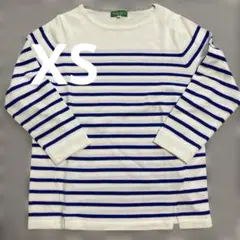 【美品】earth music&ecology ボーダー 七分袖 ニットXS