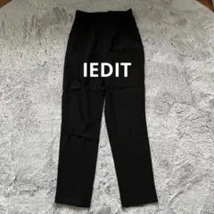 IEDIT 黒 ゴムウエスト カジュアルパンツのサムネイル