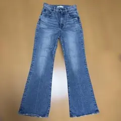 MOUSSY MVS FLARE 24インチ ブルー ハイウエスト - メルカリ