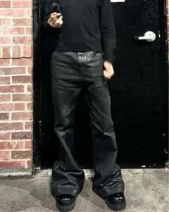 フレアデニム ロングレングス スタッズ swag opium スタッグ 黒 Y2