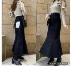 [スナイデル] Healthy DENIMデニムハイウエストレースアップスカートのサムネイル