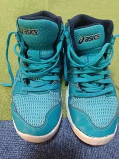 asics バッシュ　ダンクショット 21cm 緑　アシックス