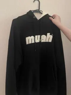 muah muah 黒白パーカー フリーサイズ