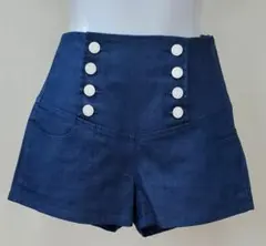 【再☆お値下げ】TORTE◇ デニム ショートパンツ♡ネイビー×ホワイトのサムネイル