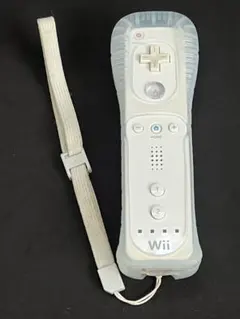 【美品動作品】wiiリモコン（白）カバー　ストラップ付き