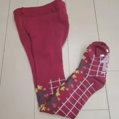 petit jam キッズタイツ 90~100cm 赤