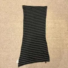 【美品】無印　グレー×黒 ストライプ ストール
