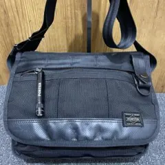 美品✨ PORTER HEAT ポーター ヒート ショルダーバッグ フラップ 黒