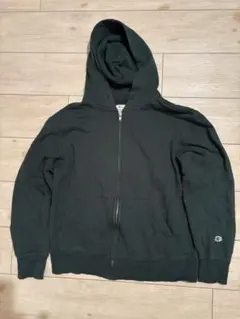 Champion ダークグリーン フルジップパーカー Lサイズ