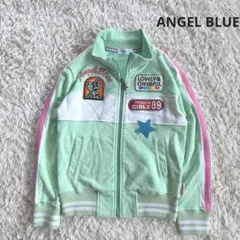 ANGEL BLUE ナカムラくん ジップアップジャケット　ミント　ワッペン刺繍